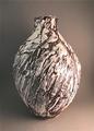 Stoneware bottle vase by Ray Toms
